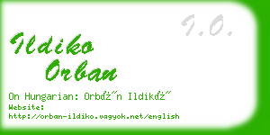 ildiko orban business card